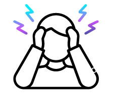 Icon showing anxiety symptom